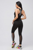 Купить Спортивный костюм для фитнеса женский черного цвета 21106Ch, фото 12