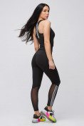 Купить Спортивный костюм для фитнеса женский черного цвета 21106Ch, фото 15