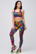 Купить Спортивный костюм для фитнеса женский фиолетового цвета 21102F, фото 3