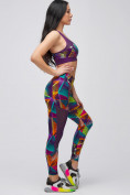 Купить Спортивный костюм для фитнеса женский фиолетового цвета 21102F, фото 11