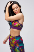 Купить Спортивный костюм для фитнеса женский фиолетового цвета 21102F, фото 2