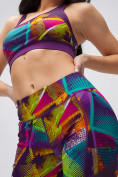 Купить Спортивный костюм для фитнеса женский фиолетового цвета 21102F, фото 6