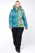 Купить Костюм горнолыжный женский большого размера салатового цвета 01830-2Sl, фото 6