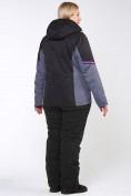 Купить Куртка горнолыжная женская большого размера черного цвета 1934Ch, фото 8