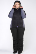 Купить Костюм горнолыжный женский большого размера черного цвета 01934Ch, фото 3