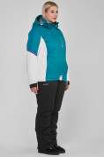 Купить Костюм горнолыжный женский большого размера бирюзового цвета 01934Br, фото 13