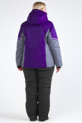 Купить Костюм горнолыжный женский большого размера темно-фиолетового цвета 01934TF, фото 18