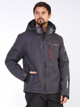 Оптом Мужская зимняя горнолыжная куртка большого размера темно-серого цвета 19471TC