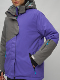 Купить Горнолыжный костюм женский большого размера фиолетового цвета 02278F, фото 10