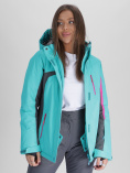Купить Горнолыжная куртка женская бирюзового цвета 052001Br, фото 15