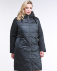 Купить Куртка зимняя женская классическая темно-зеленого цвета 100-916_150TZ, фото 2