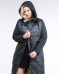 Купить Куртка зимняя женская классическая темно-зеленого цвета 100-916_150TZ, фото 5
