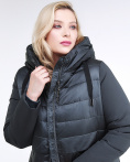 Купить Куртка зимняя женская классическая темно-зеленого цвета 100-916_150TZ, фото 6