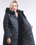 Купить Куртка зимняя женская классическая темно-зеленого цвета 100-916_150TZ, фото 7