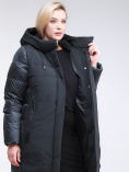 Купить Куртка зимняя женская классическая темно-зеленого цвета 100-921_150TZ, фото 8
