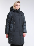 Купить Куртка зимняя женская классическая темно-зеленого цвета 100-921_150TZ, фото 3