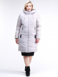 Купить Куртка зимняя женская классическая серого цвета 100-921_46Sr