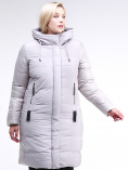 Купить Куртка зимняя женская классическая серого цвета 100-921_46Sr, фото 3