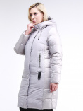Купить Куртка зимняя женская классическая серого цвета 100-921_46Sr, фото 4