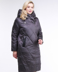 Купить Куртка зимняя женская стеганная темно-серого цвета 105-917_58TC, фото 3