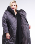 Купить Куртка зимняя женская стеганная темно-серого цвета 105-917_58TC, фото 7