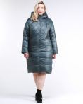 Купить Куртка зимняя женская стеганная темно-зеленого цвета 105-918_16TZ