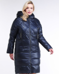 Купить Куртка зимняя женская стеганная темно-синего цвета 105-918_23TS, фото 2