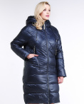 Купить Куртка зимняя женская стеганная темно-синего цвета 105-918_23TS, фото 3