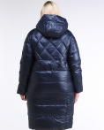Купить Куртка зимняя женская стеганная темно-синего цвета 105-918_23TS, фото 4