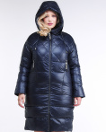 Купить Куртка зимняя женская стеганная темно-синего цвета 105-918_23TS, фото 5