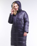 Купить Куртка зимняя женская стеганная темно-фиолетового цвета 105-918_24TF, фото 4