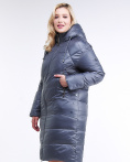 Купить Куртка зимняя женская стеганная темно-серого цвета 105-918_25TC, фото 3