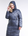 Купить Куртка зимняя женская стеганная темно-серого цвета 105-918_25TC, фото 6