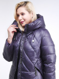 Купить Куртка зимняя женская классическая  темно-фиолетовый цвета 108-915_24TF, фото 6