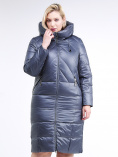 Купить Куртка зимняя женская классическая темно-серого цвета 108-915_25TC, фото 2