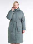 Купить Куртка зимняя женская классическая цвета хаки 110-905_7Kh, фото 3