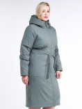 Купить Куртка зимняя женская классическая цвета хаки 110-905_7Kh, фото 4