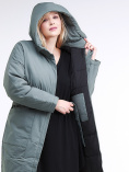Купить Куртка зимняя женская классическая цвета хаки 110-905_7Kh, фото 7