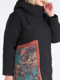 Купить Куртка зимняя женская классическая БАТАЛ черного цвета 112-901_701Ch, фото 8