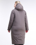 Купить Куртка зимняя женская удлиненная коричневого цвета 112-919_48K, фото 4