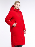 Купить Куртка зимняя женская удлиненная красного цвета 112-919_7Kr, фото 4