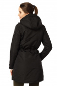 Оптом Куртка парка демисезонная женская черного цвета 17099Ch, фото 4