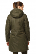 Купить Куртка парка демисезонная женская хаки цвета 17099Kh, фото 6