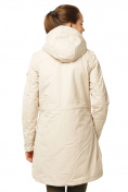 Оптом Куртка парка демисезонная женская ПИСК сезона бежевого цвета 17099B, фото 4