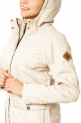 Оптом Куртка парка демисезонная женская ПИСК сезона бежевого цвета 17099B, фото 6