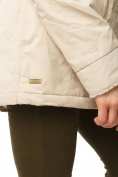 Оптом Куртка парка демисезонная женская ПИСК сезона бежевого цвета 17099B, фото 3