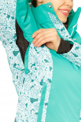 Оптом Куртка горнолыжная женская зеленого цвета 17122Z, фото 5