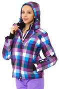Оптом Куртка горнолыжная женская фиолетового цвета 1807F, фото 4