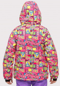 Оптом Куртка горнолыжная подростковая для девочки розового цвета 1774-1R, фото 3