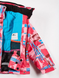 Оптом Куртка горнолыжная подростковая для девочки розового цвета 1774R, фото 4